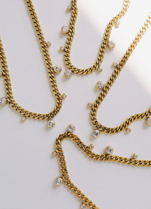 Chloe Crystal Cuban Chain Necklace