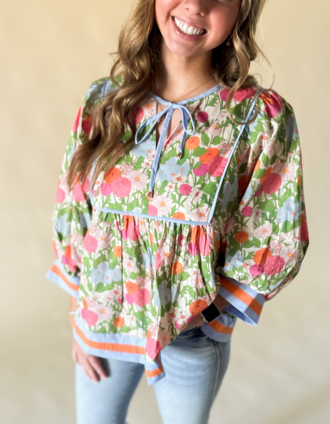 Mable Floral Marigold Top