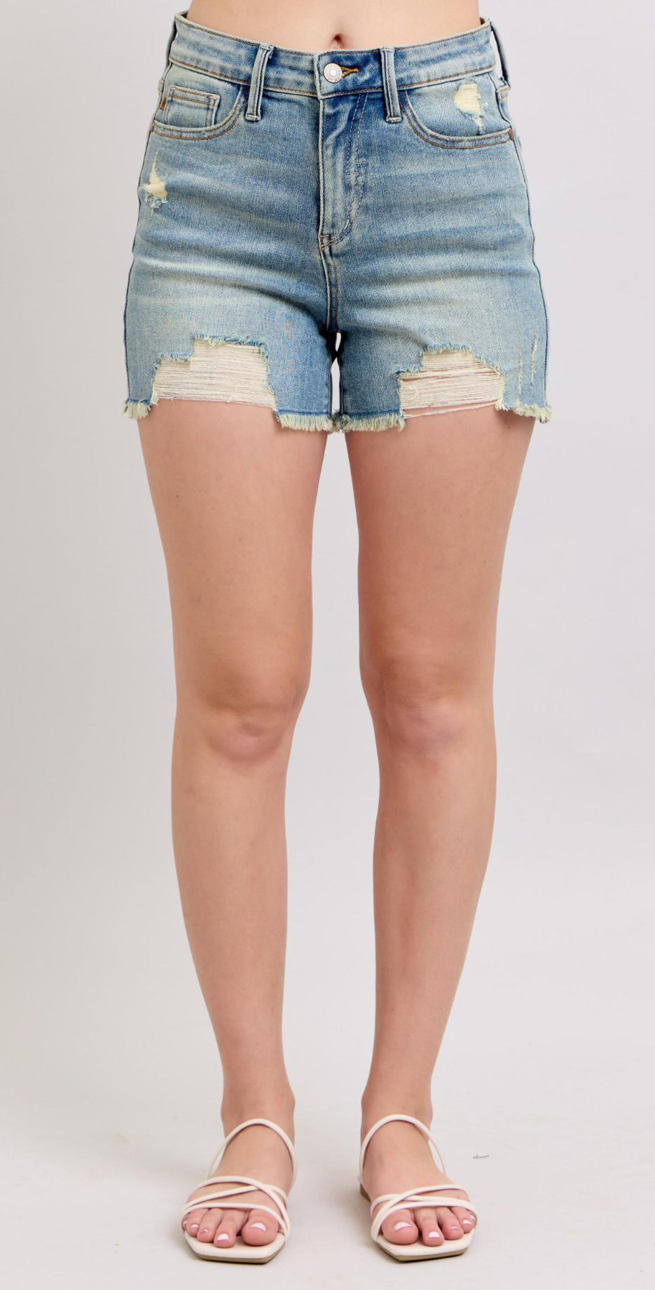 Morgan Vintage Fly Stitch Detail Shorts