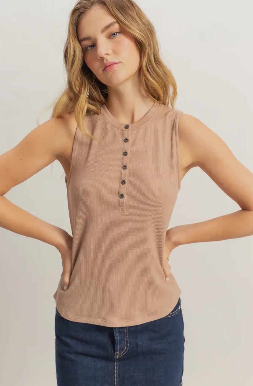 Luna Snap Button Top