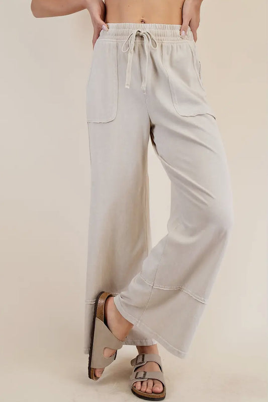 Daniela Mineral Washed Wide Leg Pants