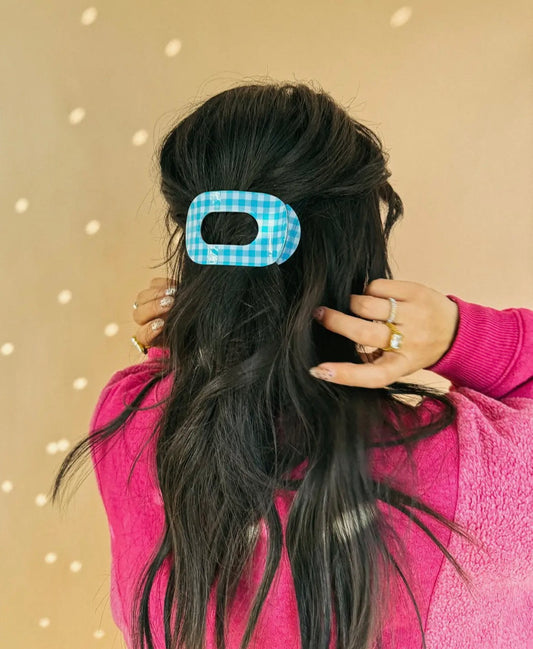 Gingham Flat Clip